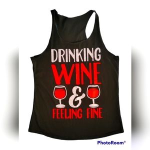 Drinking Wine Racerback Tank Top